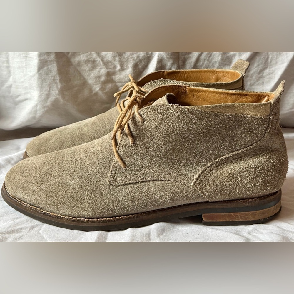 Cole Haan Suede Chukka Boots Men's Sz 13 Sand Gray Shoes Preppy C23872